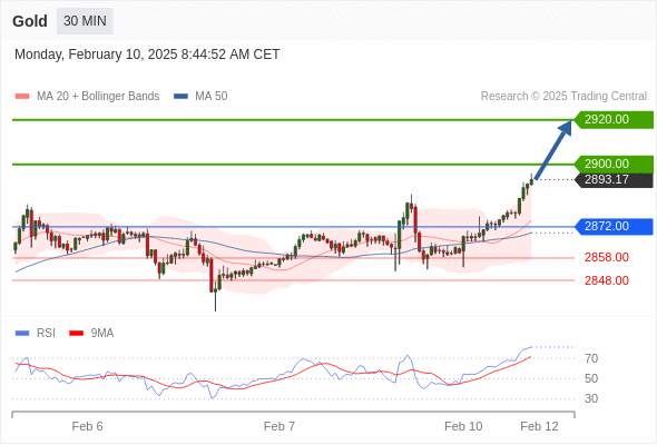 تحلیل طلا 10 فوریه 2025